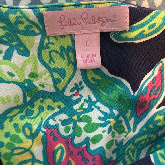 Lilly Pulitzer Bright Floral V-neck Maxi Sundres size large - Picture 11 of 13